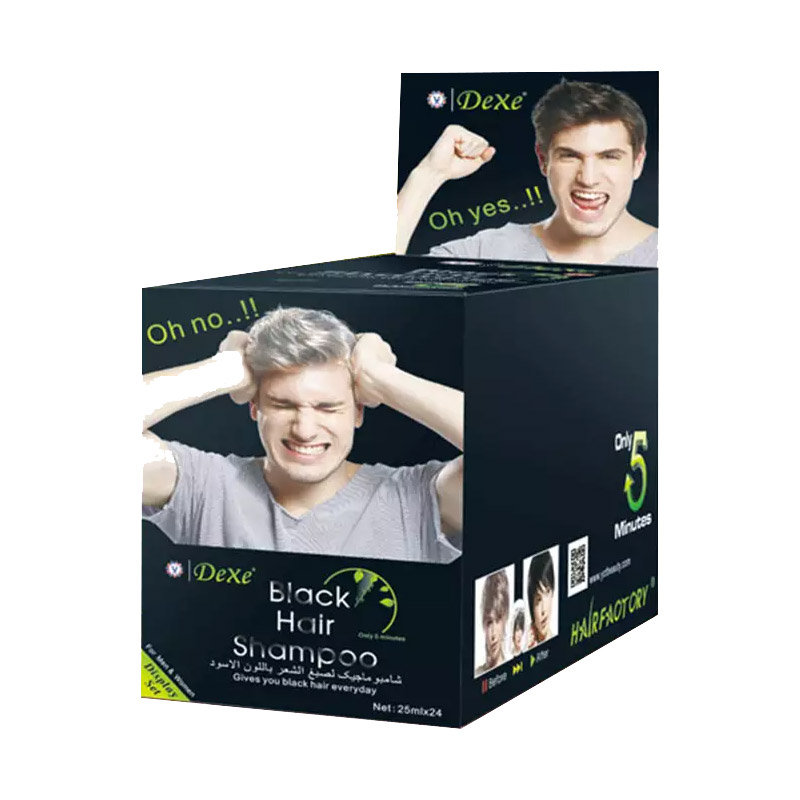 Dexe Black Hair Shampoo Display - 24 Sachets