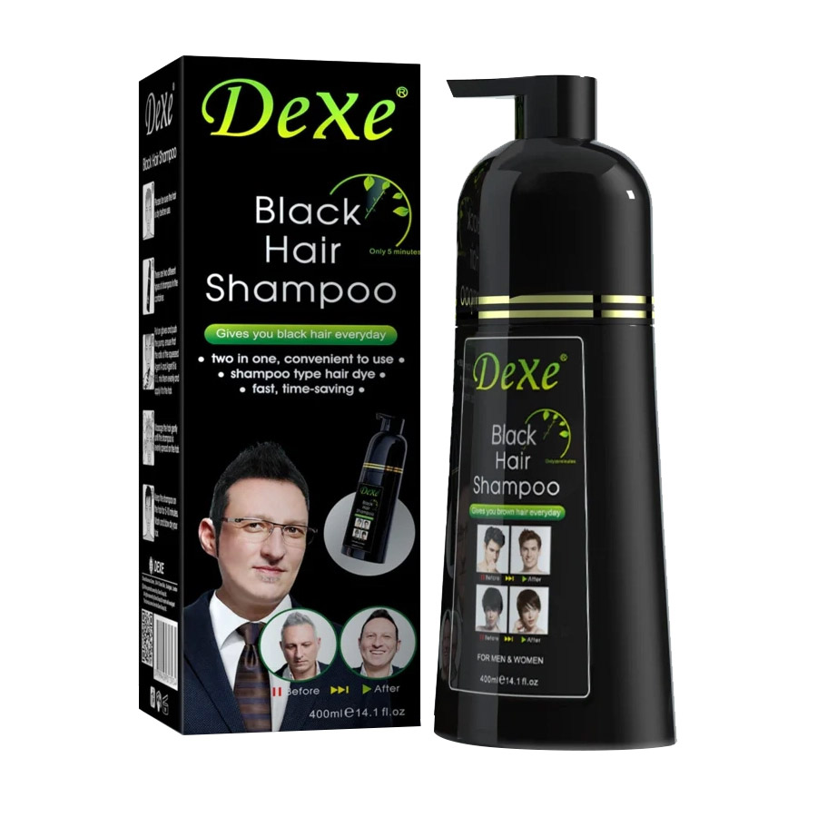 Dexe Black Hair Shampoo met Pomp - 400ml