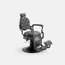 DDUUEETT Barberstoel Mack Brushed Grey - Grey Leather