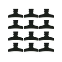 Sibel Verdeelklem Breed Zwart 8cm 12 Stuks