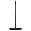 DKS Pro Rubber Bezem met Schrobschuiver en Steel - Zwart