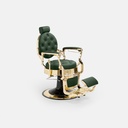 DDUUEETT Barberstoel Mack Gold - Green Leather