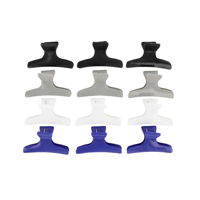 Sibel Verdeelklem Breed Gekleurd 8cm 12 Stuks