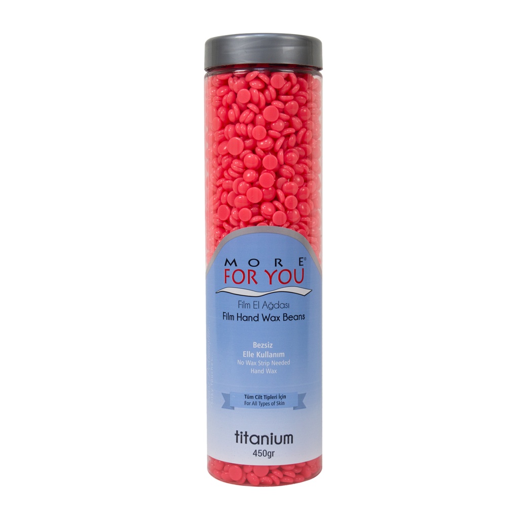 More For You Hard Wax Korrels Titanium Petfles 450ml