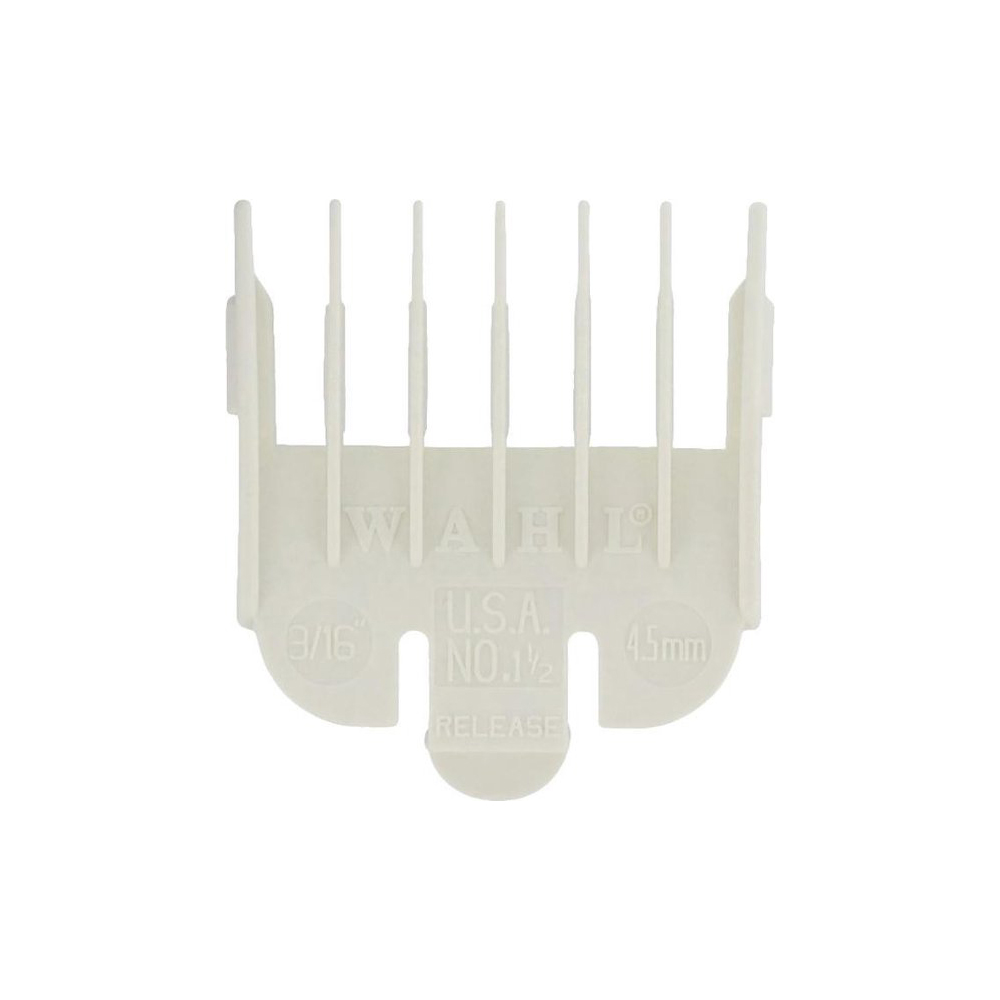 Wahl Opzetkam Plastic Gekleurd Nr. 1.5 (4,5mm) Wit