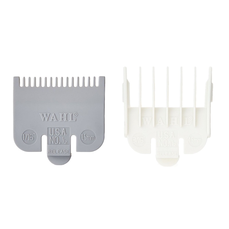 Wahl Opzetkamset Plastic Gekleurd Nr. 0.5 (1,5mm) + Nr. 1.5 (4,5mm)