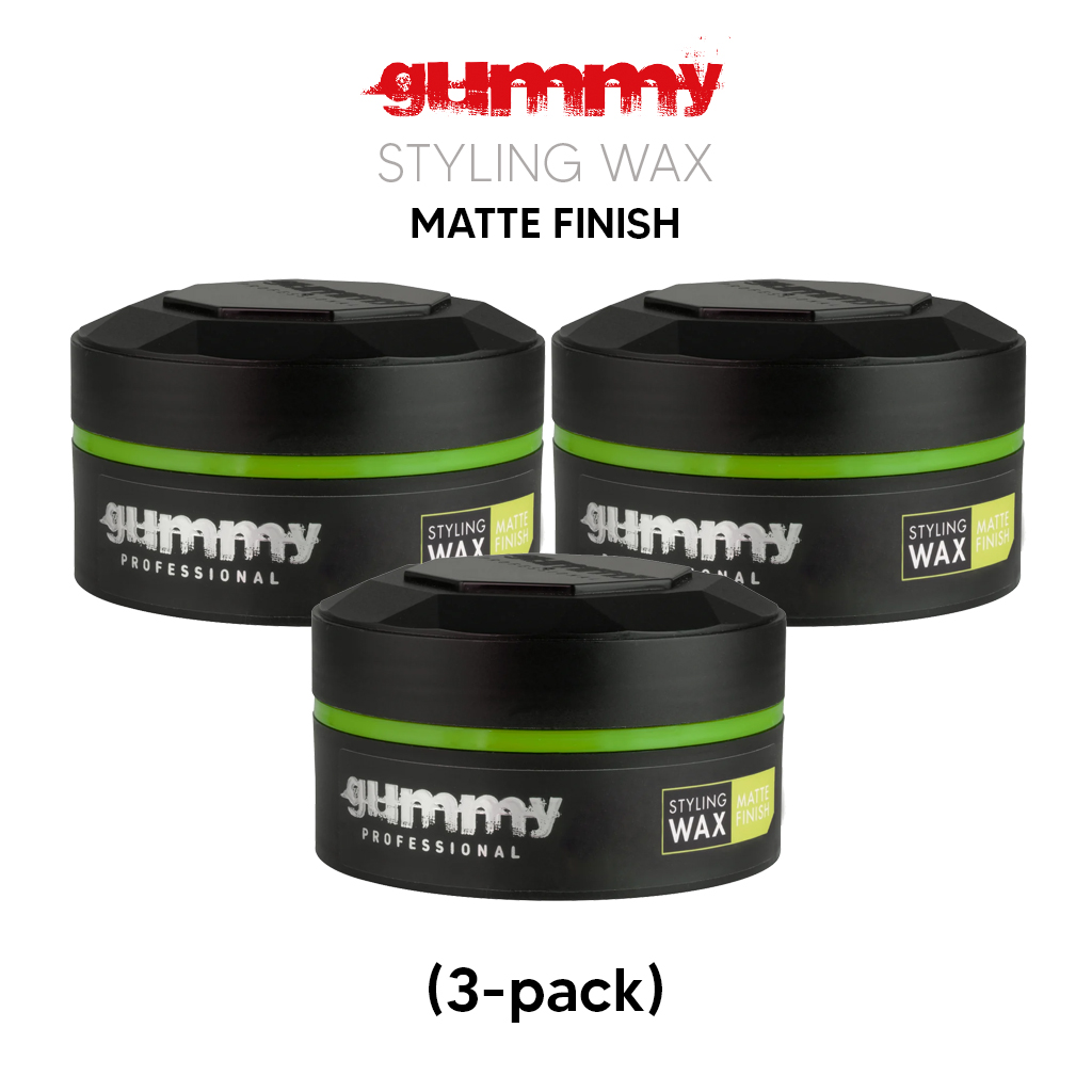 Gummy Styling Wax Matte Finish 150ml (3-pack)