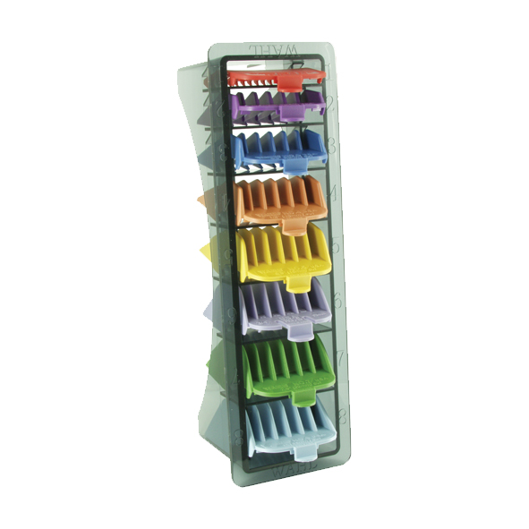 Wahl Opzetkamset Plastic Gekleurd Nr. 1 t/m 8 (3-25mm) 8 Stuks