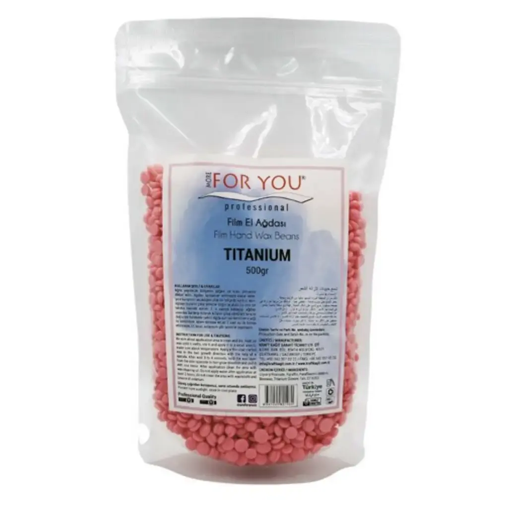 More For You Hard Wax Korrels - Titanium 500ml