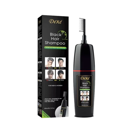 [150410] Dexe Black Hair Shampoo met Ingebouwde Kam - 200 ml