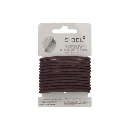 [503111] Sibel Dikke Haarelastiek Bruin 12 Stuks