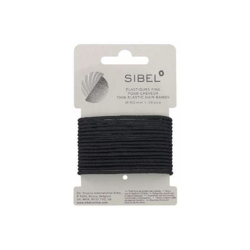 [503115] Sibel Dunne Haarelastiek Zwart 16 Stuks