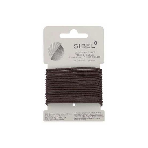[503116] Sibel Dunne Haarelastiek Bruin 16 Stuks