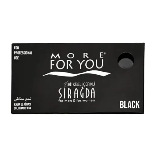 [900513] More For You Hard Wax Harsblok - Black 500ml