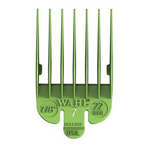 [302028] Wahl Opzetkam Plastic Gekleurd Nr. 7 (22mm) Groen