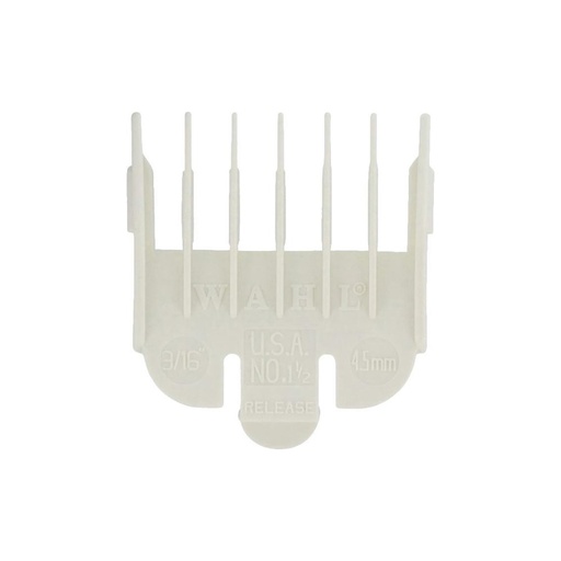 [302022] Wahl Opzetkam Plastic Gekleurd Nr. 1.5 (4,5mm) Wit