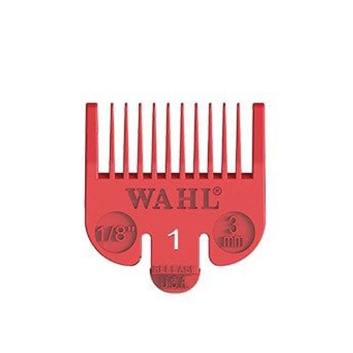 [302021] Wahl Opzetkam Plastic Gekleurd Nr. 1 (3mm) Rood