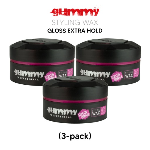 [103005-3] Gummy Styling Wax Gloss Extra Hold 150ml (3-pack)
