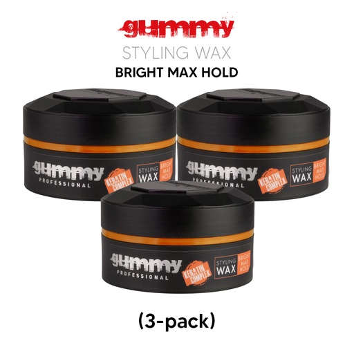 Gummy Styling Wax Bright Max Hold 150ml (3-pack)