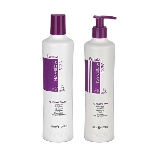 [150500-2] Fanola No Yellow Shampoo + Masker Set 350ml