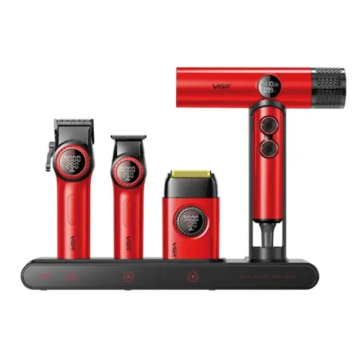 [206241] VGR Stepless Pro 4 in 1 Suitcase Set - Red